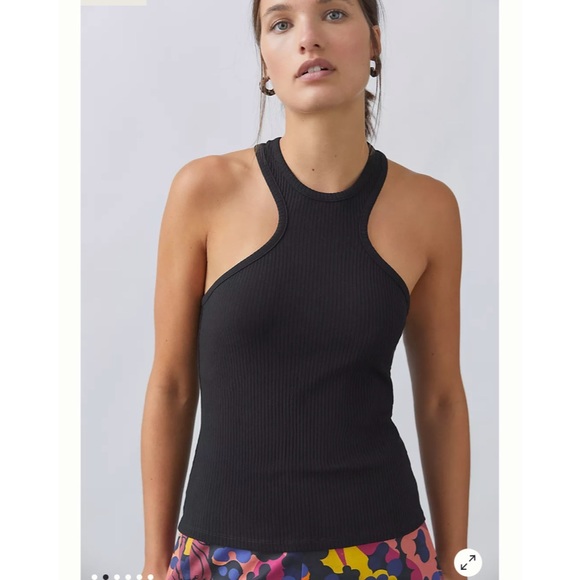 🆕 Anthropologie Anthro bow-tie tank top shirt black sz medium - Picture 3 of 5